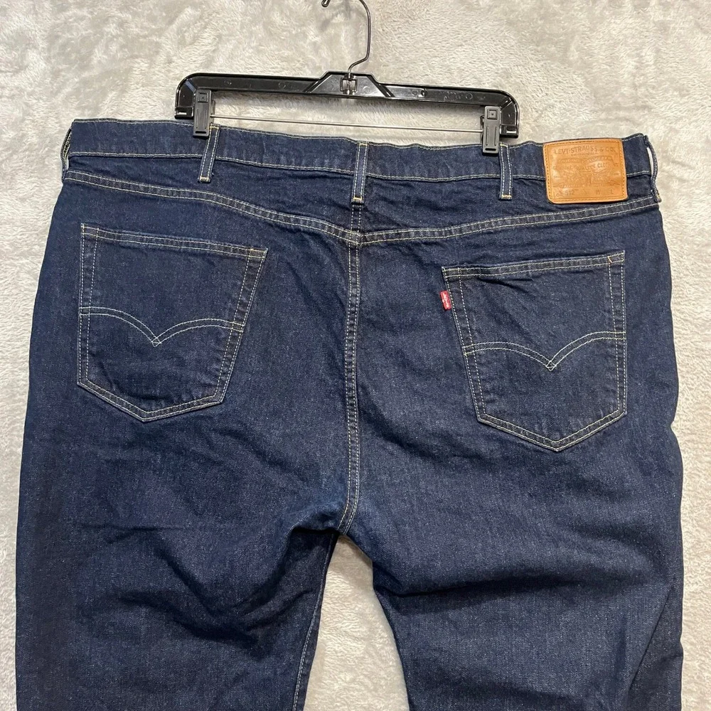 Levi's 502 Taper Jeans Men W48 L30 Dark Indigo Blue Premium Denim